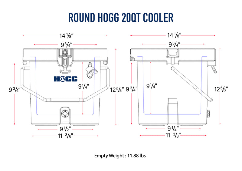 HOGG COOLERS 20qt, 35qt, 45qt, 65qt, 110qt