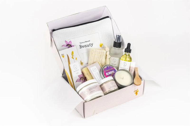 Spa Gift Box, Natural Lavender Bath & Body Relaxing Package for Friend Brand A1